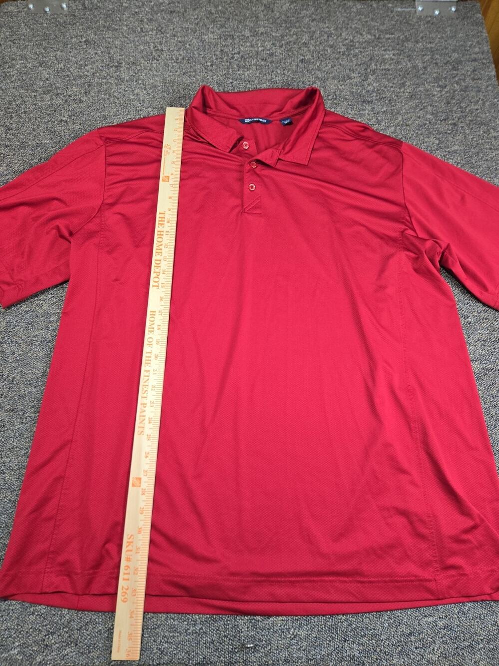 Cutter & Buck Mens Performance Golf Polo 3XLT Red